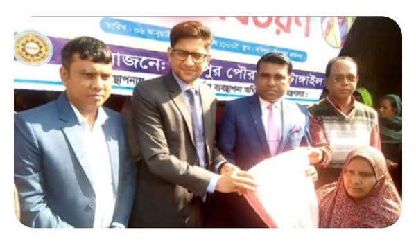 সখিপুরে দুস্থদের মাঝে কম্বল বিতরণ 